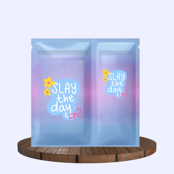 Dual Compartment Custom Mylar Bags  5 x 6  - (1/4 oz)